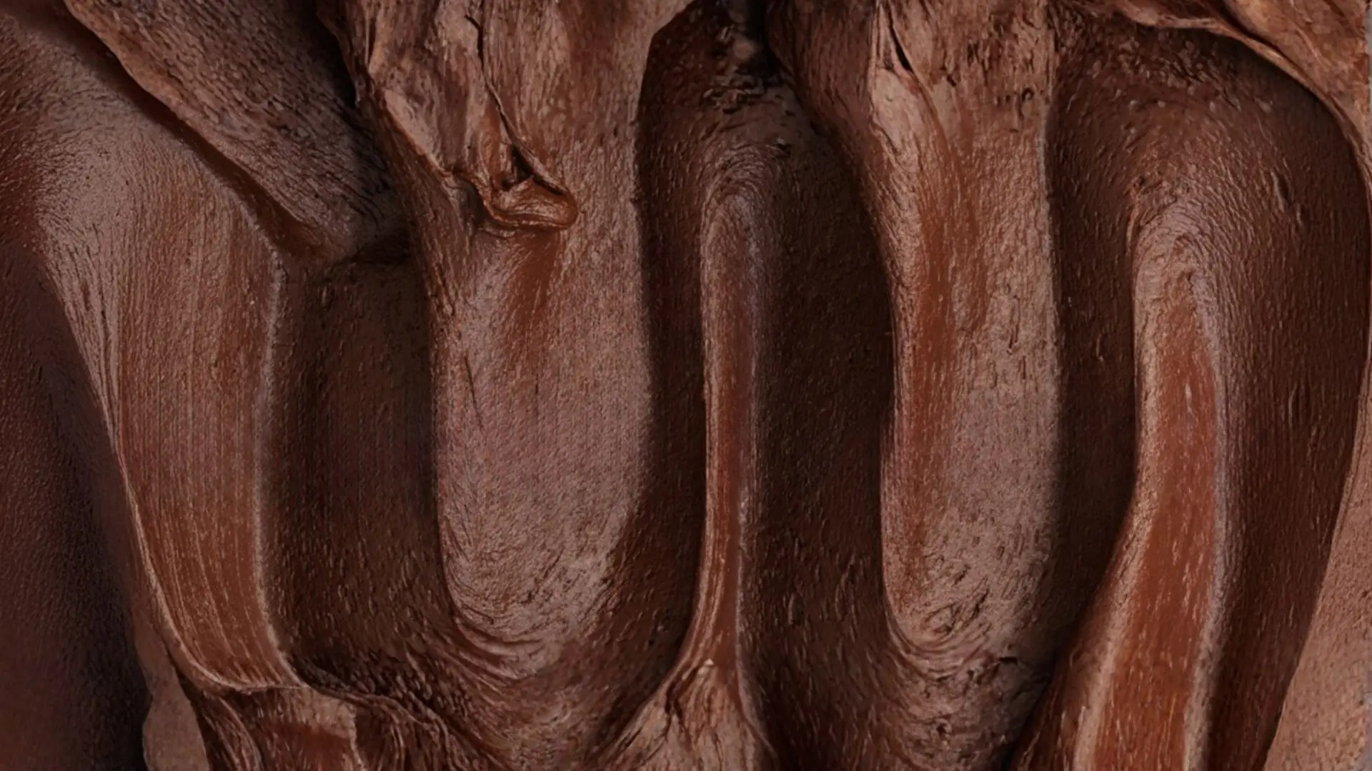 Close-up of creamy chocolate gelato